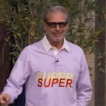 Jeff Goldblum’s Super lilac rugby shirt on Live with Kelly and Mark
