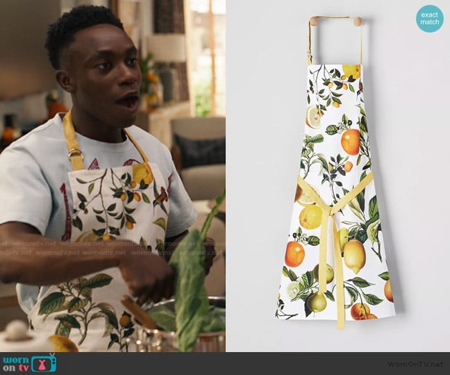 Sur La Table Citrus Apron worn by Carlton Banks (Olly Sholotan) on Bel-Air