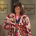 Susan’s floral fleece coat on Days of our Lives