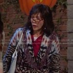 Susan’s print fringe cardigan on Days of our Lives