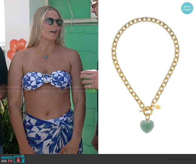 Swan Hill Home Stone Heart Toggle Necklace worn by Molly O’Connell on Southern Charm
