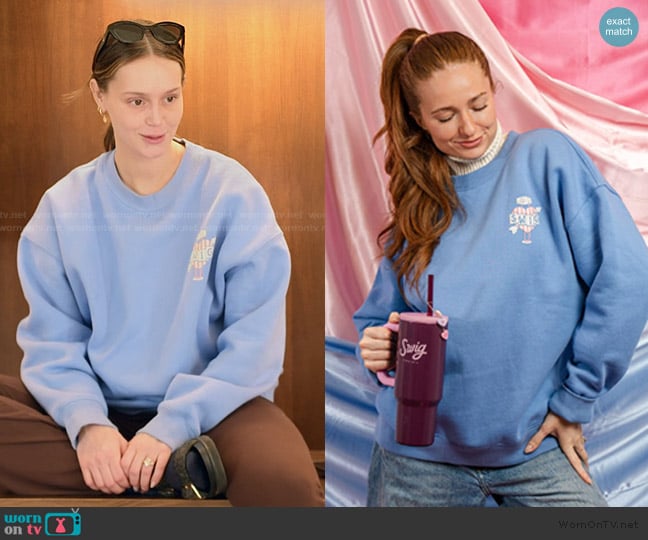 Swigs Merch Sweatshirt worn by Mikayla Matthews on The Secret Lives of Mormon Wives