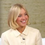 Sydney Sweeney’s white jacket and skirt on Good Morning America