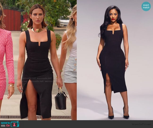 TA3 Swim Notchy Pencil Dress worn by Polly Brindle (Polly Brindle) on Selling the OC