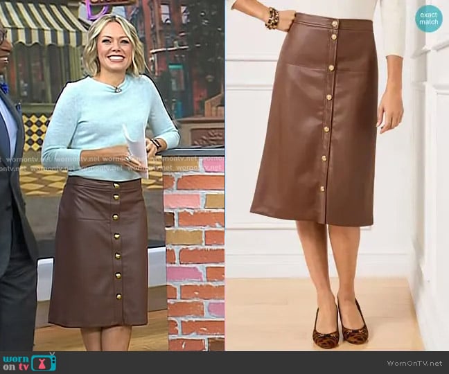 Talbots Faux Leather Skirt worn by Dylan Dreyer on Today