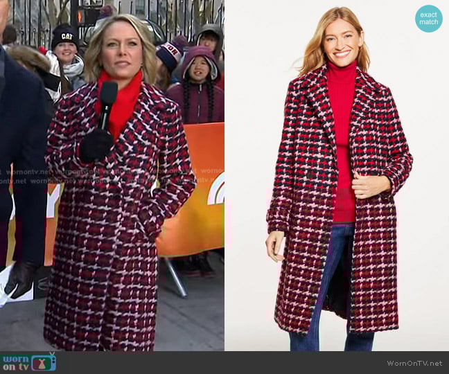 Dylan’s red tweed coat on Today