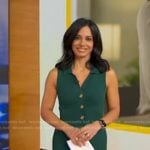 Dr. Tara Narula’s green sleeveless knit dress on Good Morning America