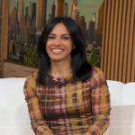 Dr. Tara Narula’s plaid long sleeve dress on Good Morning America