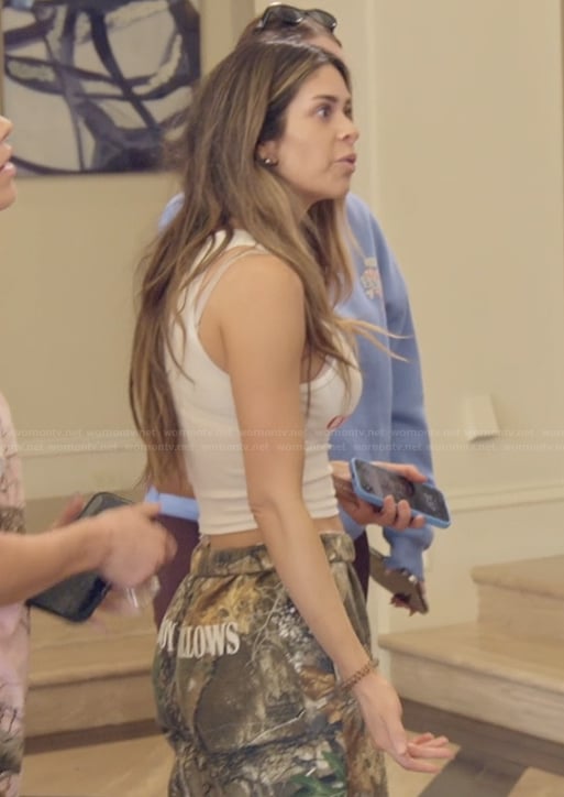 Taylor's camo pants and hoodie on The Secret Lives of Mormon Wives