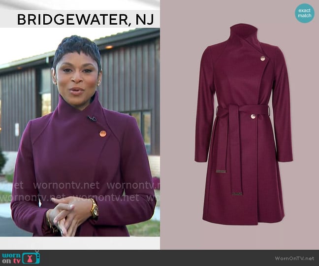 Ted Baker Aurore Coat worn by Jericka Duncan on CBS Mornings