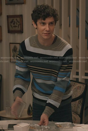 Teddy’s striped crewneck sweater on Elsbeth
