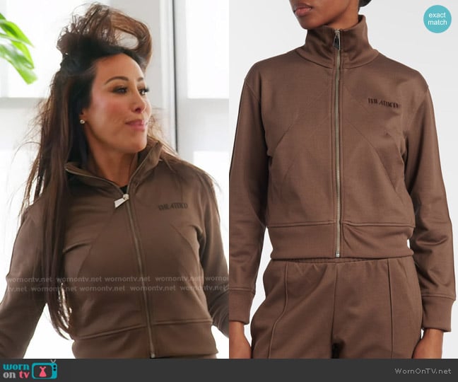 The Attico Zip-up Cotton-blend Fleece Sweatshirt worn by Angie Katsanevas on The Real Housewives of Salt Lake City