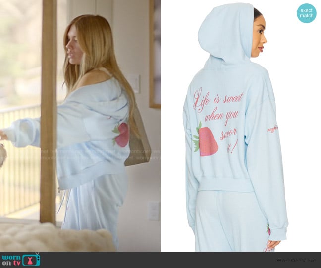 The Mayfair Group Life Is Sweet Waffle Hoodie worn by Jessi Ngatikaura on The Secret Lives of Mormon Wives