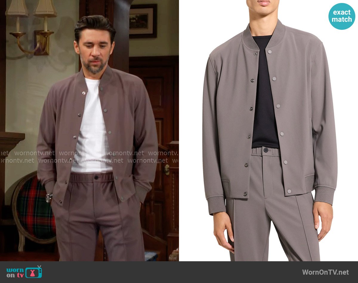 Cane’s mauve bomber jacket on The Young and the Restless Cane’s mauve bomber jacket on The Young and the Restless