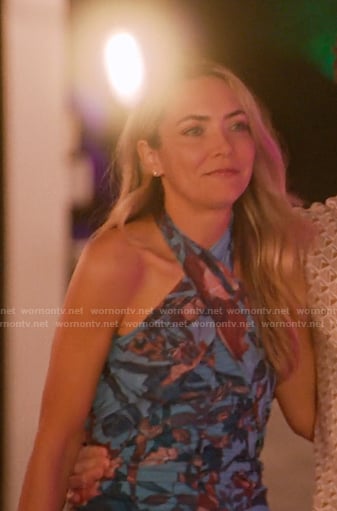 Tiffany's blue floral hatler dress on Selling the OC