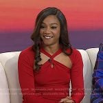 Tiffany Haddish’s red cutout dress on Today