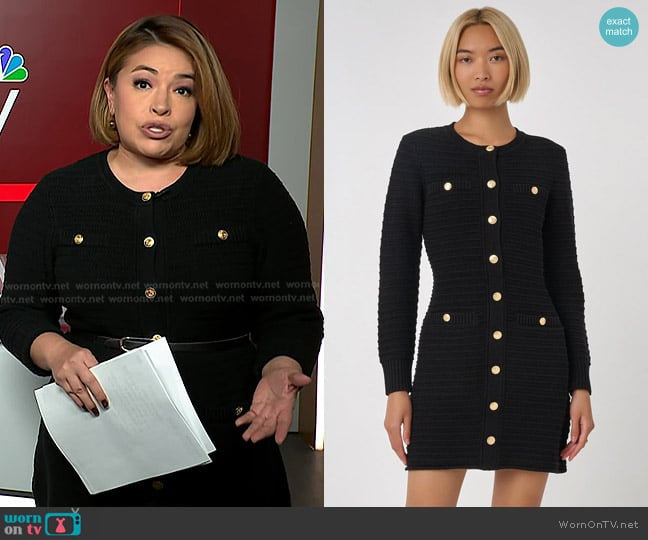 Toccin Darla Textured Knit Mini Dress worn by Gilma Avalos on NBC News Daily