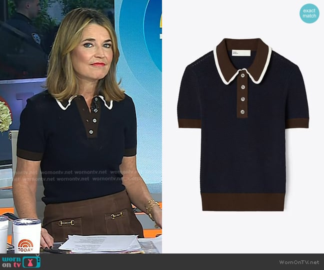 Savannah’s navy polo on Today