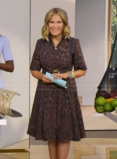 Tory's leopard print belted dress on Good Morning America