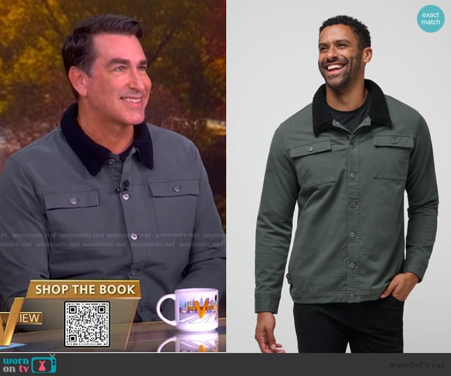 Travis Mathew Cloud Denim Sherpa Jacket worn by Rob Riggle on The View