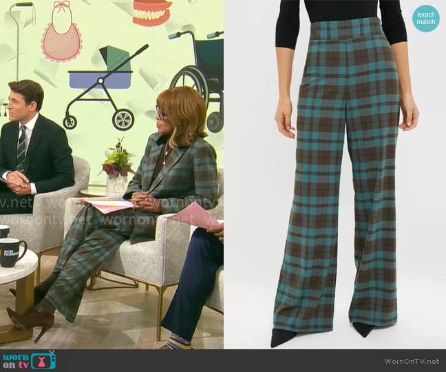 Gayle King’s green plaid pants on CBS Mornings