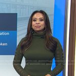 Adelle’s green turtleneck sweater dress on Today