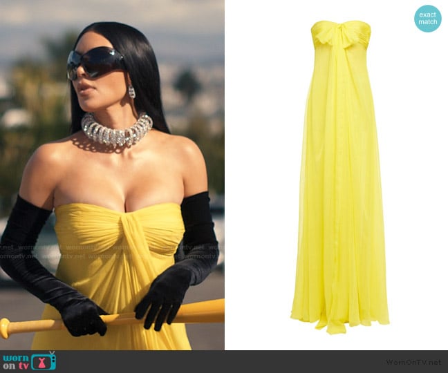Valentino Silk Chiffon Gown worn by Allura Grant (Kim Kardashian) on Alls Fair