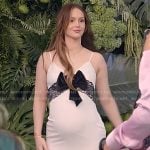 Mikayla’s white maxi dress with velvet bow on The Secret Lives of Mormon Wives