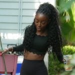 Venita’s black scalloped top and leggings on Southern Charm