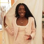 Venita’s pink tweed dress and cardigan on Southern Charm