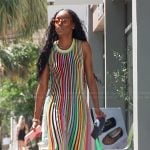 Venita’s rainbow striped dress on Southern Charm
