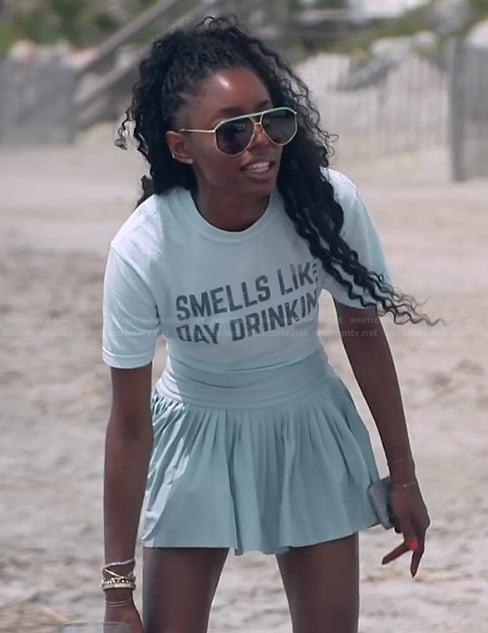 Venita’s blue tee on Southern Charm