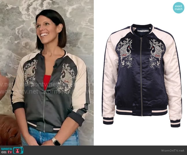 Vero Moda Embroidered Jacket worn by Dana Jacobson on CBS Mornings