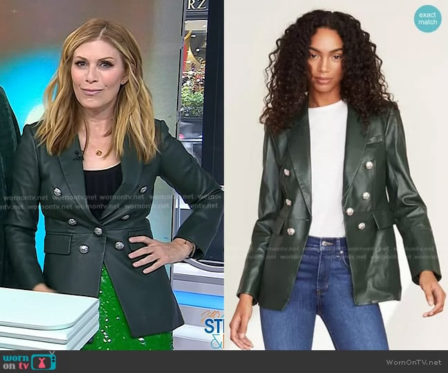 Veronica Beard Gaya Leather Dickey Jacket worn by Jill Martin on Today