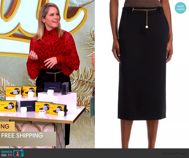 Sara’s black belted skirt on The View Sara’s black belted skirt on The View