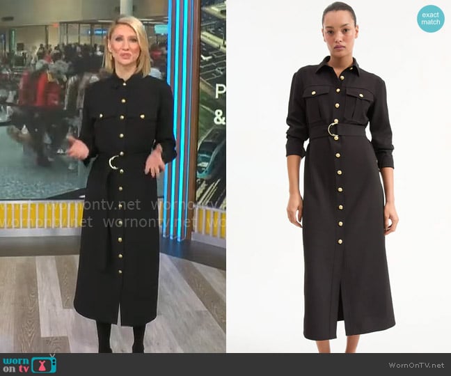 Veronica Beard Jaden Shirtdress worn by Anna Schecter on CBS Mornings