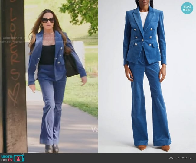 Veronica Beard Lawrence Stretch Corduroy Dickey Jacket and Pants worn by Britani Bateman on The Real Housewives of Salt Lake City