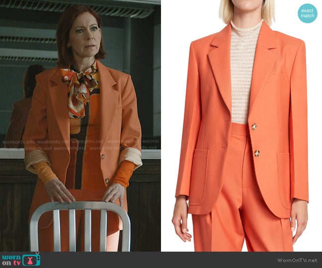 Victoria Beckham Single-Breasted Wool-Blend Jacket worn by Elsbeth Tascioni (Carrie Preston) on Elsbeth