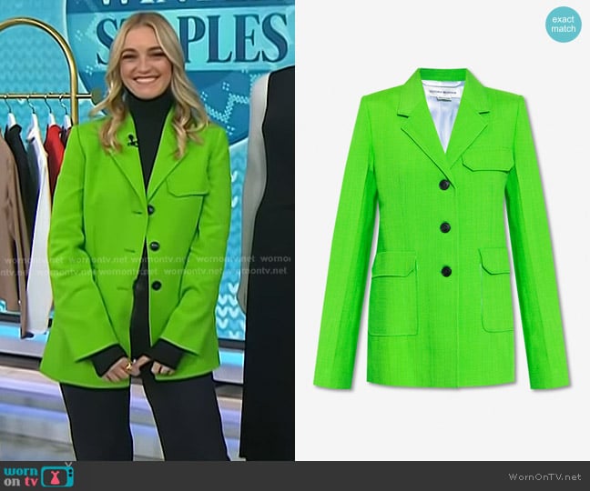 Victoria Beckham Tailored Three-Button Jacket worn by Jasmine Snow on Today