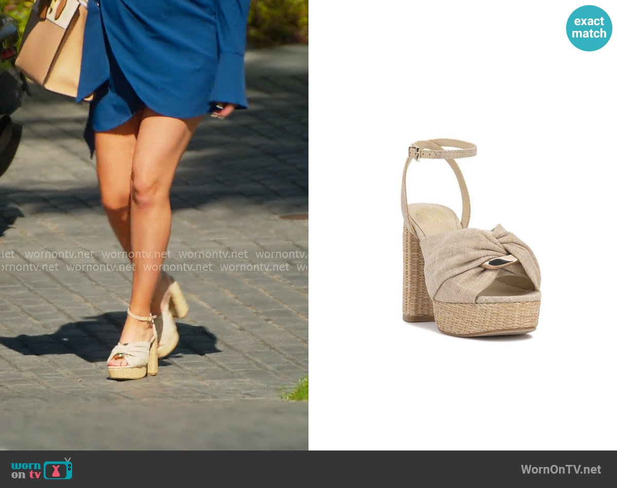 Vince Camuto Phebie Platform Sandal in Natural worn by Ashtyn Zerboni (Ashtyn Zerboni) on Selling the OC