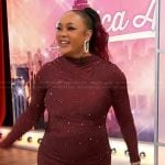 Vivica A. Fox’s burgundy sequin dress on Sherri