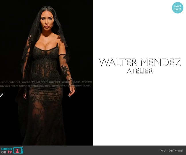 Walter Mendez Atelier custom dress made worn by Bre Tiesi on Selling Sunset