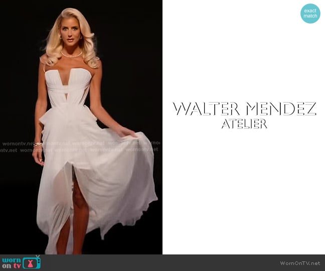 Walter Mendez Atelier custom dress made worn by Emma Hernan on Selling Sunset