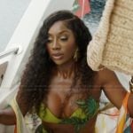 Wendy’s leaf embroidered bikini set on The Real Housewives of Potomac