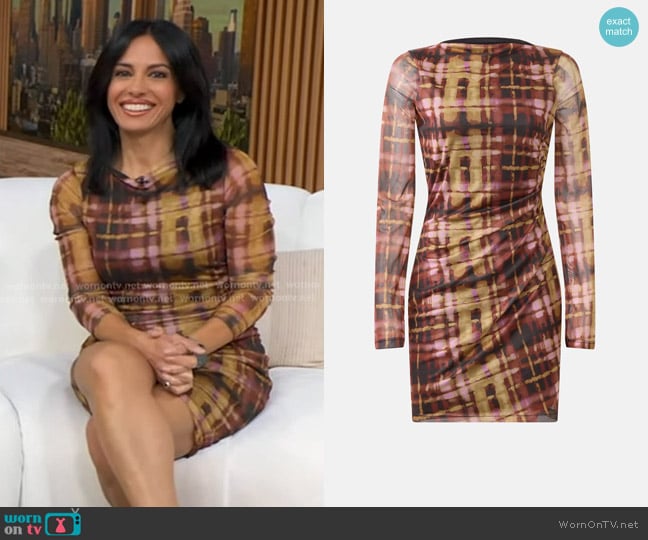 West of. Quinn Plaid Mini Dress worn by Dr. Tara Narula on Good Morning America