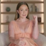 Whitney’s oirange corset confessional dress on The Secret Lives of Mormon Wives