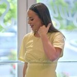 Whitney’s yellow smocked waist mini dress on The Secret Lives of Mormon Wives