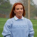 Whitney’s light blue sweatshirt on The Real Housewives of Salt Lake City