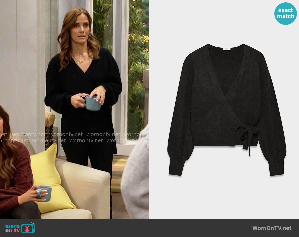 Wilfred at Aritzia SoftSpoke™ Cassidy Sweater worn by Taylor Hayes (Rebecca Budig) on The Bold and the Beautiful