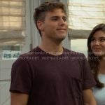 Will’s burgundy t-shirt on The Bold and the Beautiful